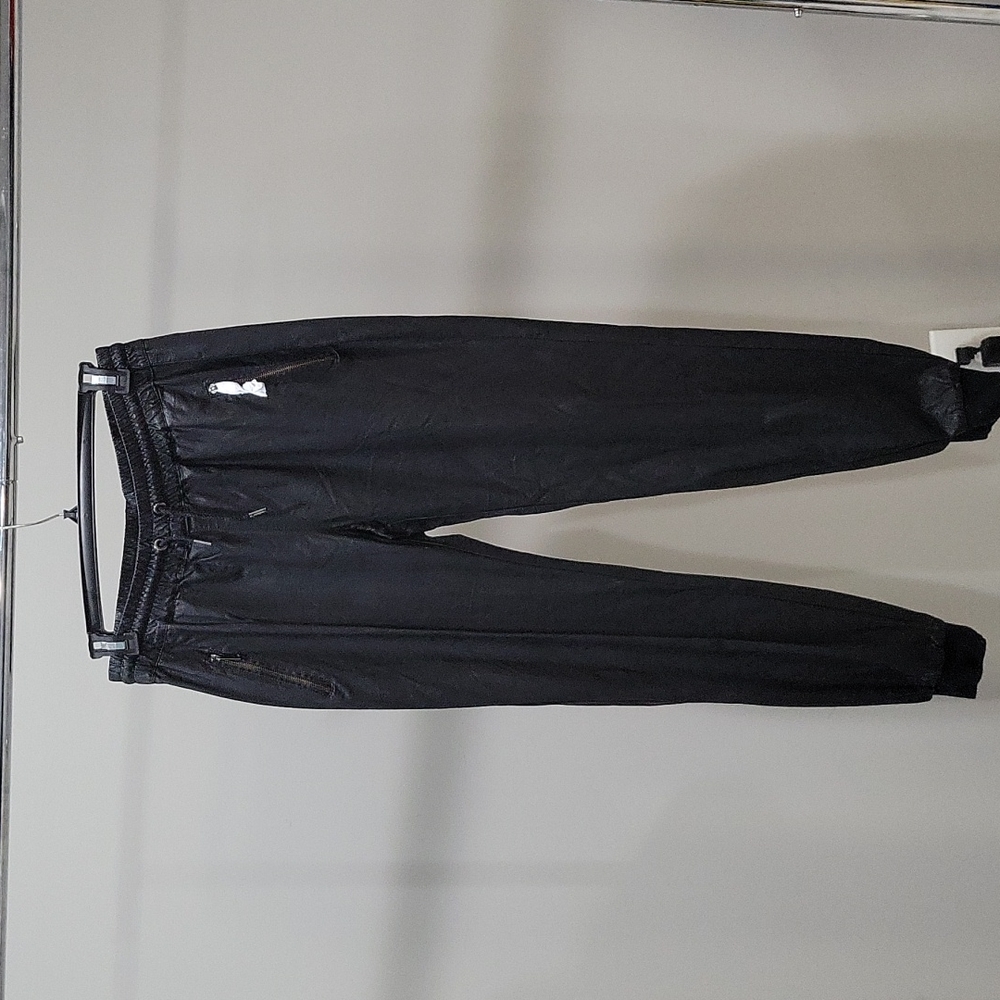 Faux Leather Joggers